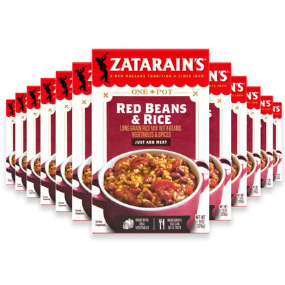 Zatarain’s Red Beans & Rice Mix – 8 oz – 12 Pack