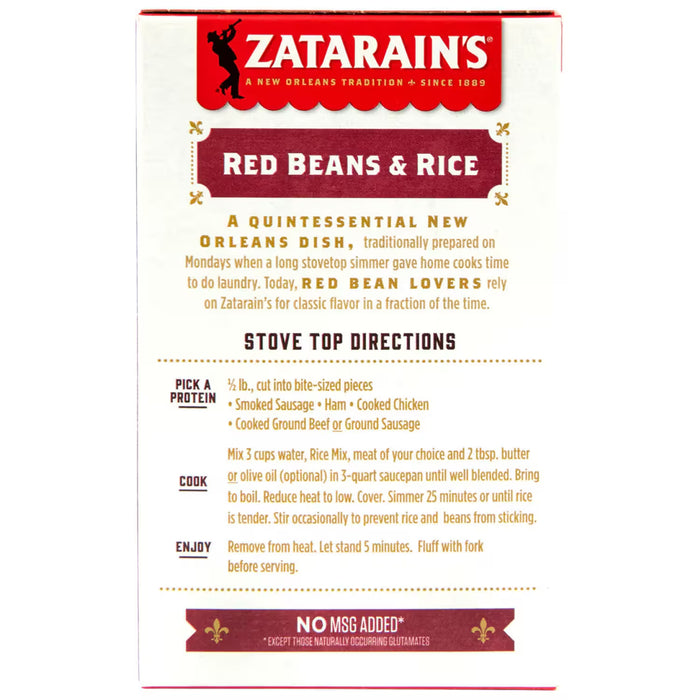 Zatarain’s Red Beans & Rice Mix – 8 oz – 12 Pack