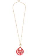 ZENZII Adjustable Cutout Resin Design Pendant Necklace