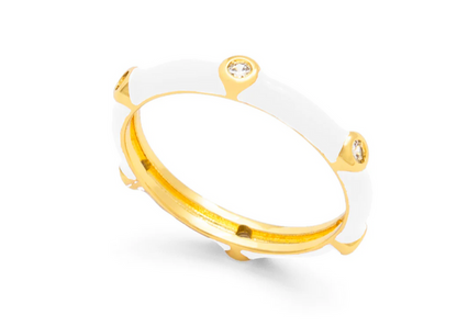 ZENZII Enamel Crystal Stacking Ring